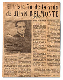 La Gaceta del  Norte - 1962 - Muerte de Juan Belmonte
